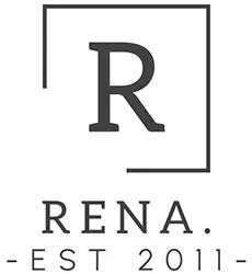 A logo of the name rena.